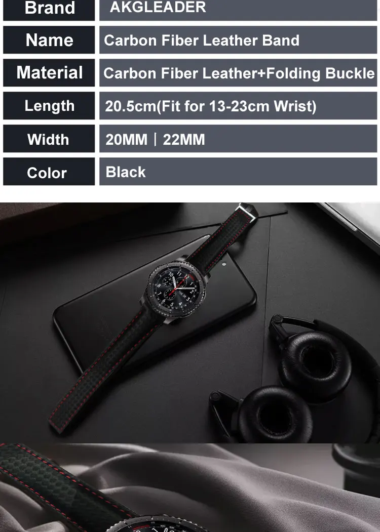 AKGLEADER  samsung gear s3 horlogeband for apple watch series           (5)