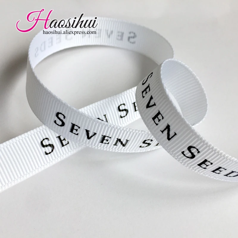 HAOSIHUI бесплатный дизайн 5/8 ''(16 мм) Grosgrain поставщики печатных брендов ленты