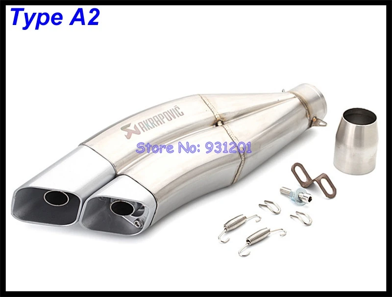 Entrada 51mm Akrapovic de Escape de la motocicleta escapar Moto silenciador tubo DB asesino Universal para Nmax Xmax MSX125 NC750X TRK502 etc