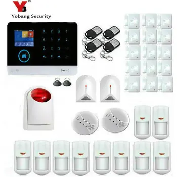 

Yobang Security 3G WIFI SMS Alarm Panel Remote Control Glass Break Sensor Smoke/Fire Alarm PIR Detector Security Alarm System