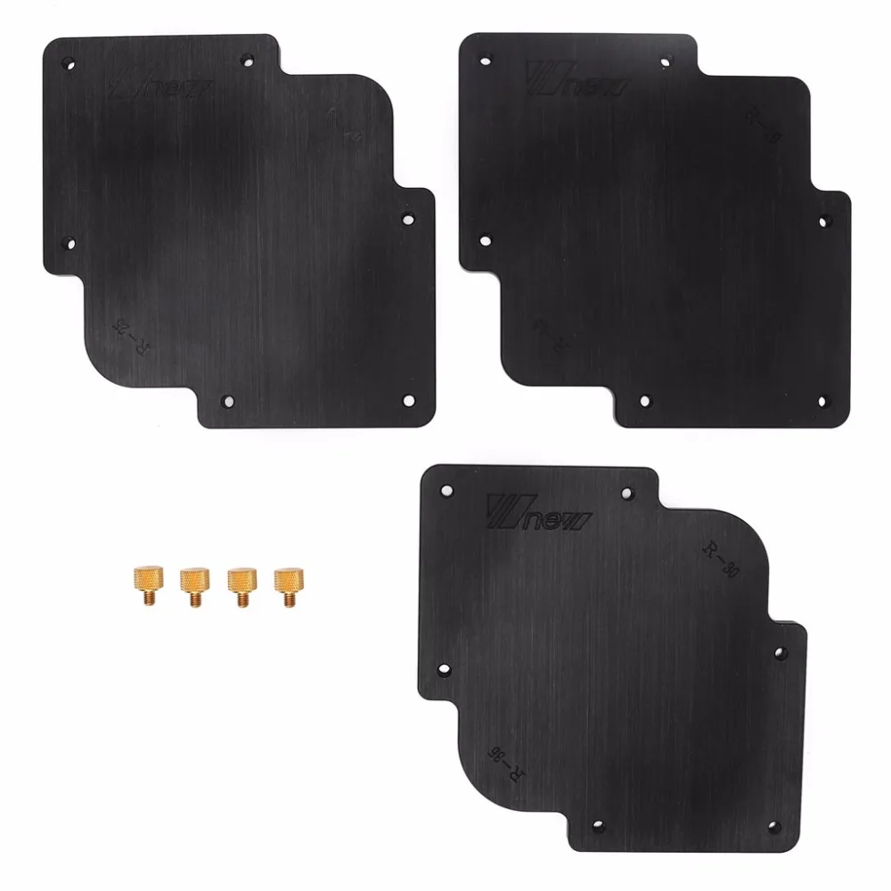 

3Pcs R Round Corner Radius Jig Router Templates Bakelite Plate Engraving Machine New DEC07 Dropship