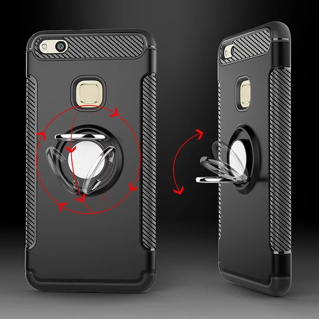 

Magnetic Car Holder Shockproof Case For Huawei P10 Lite Plus Mate 10 Pro Honor 8 9 High Quality Cell Phone Back Cover
