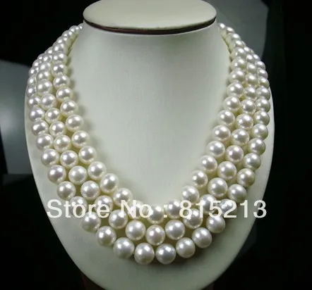 

ddh0017901 Fine 53" white Round 9-10MM AAA+ Akoya pearl necklaces