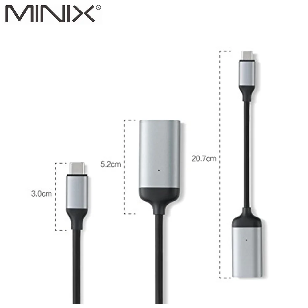MINIX NEO C-HD Премиум USB-C до 4 к 60 Гц HDMI адаптер дисплей высокого разрешения Универсальная совместимость Windows Mac и хромированная ОС