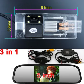 

For Renault Fluence Clio 4 Captur Car Reverse Rear View Wireless Vehicle Parking Accessaries Kit Camera Monitors Wide Lens Angle