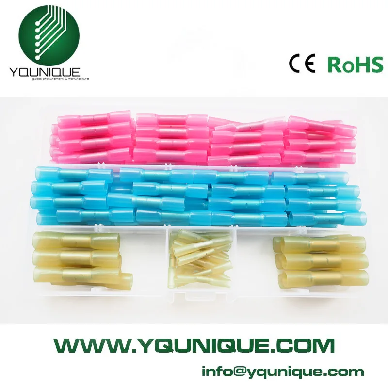 

128PCS Assorted Heat shrink Terminals Butt Connectors and Marine Kit Free Shipping