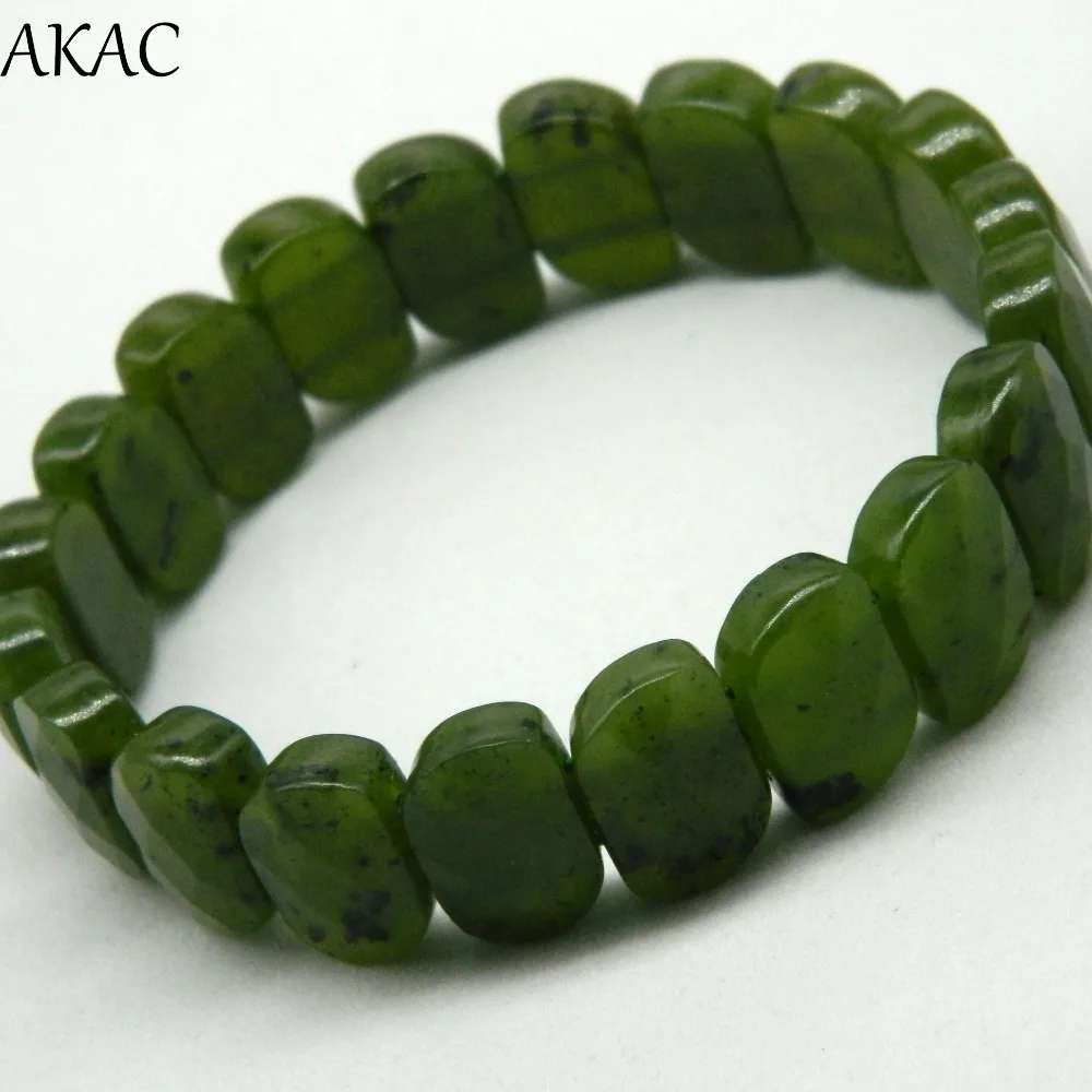 

Natural green canadian jadeite canadian jadeite faceted S shape bangle for women bracelet or gift