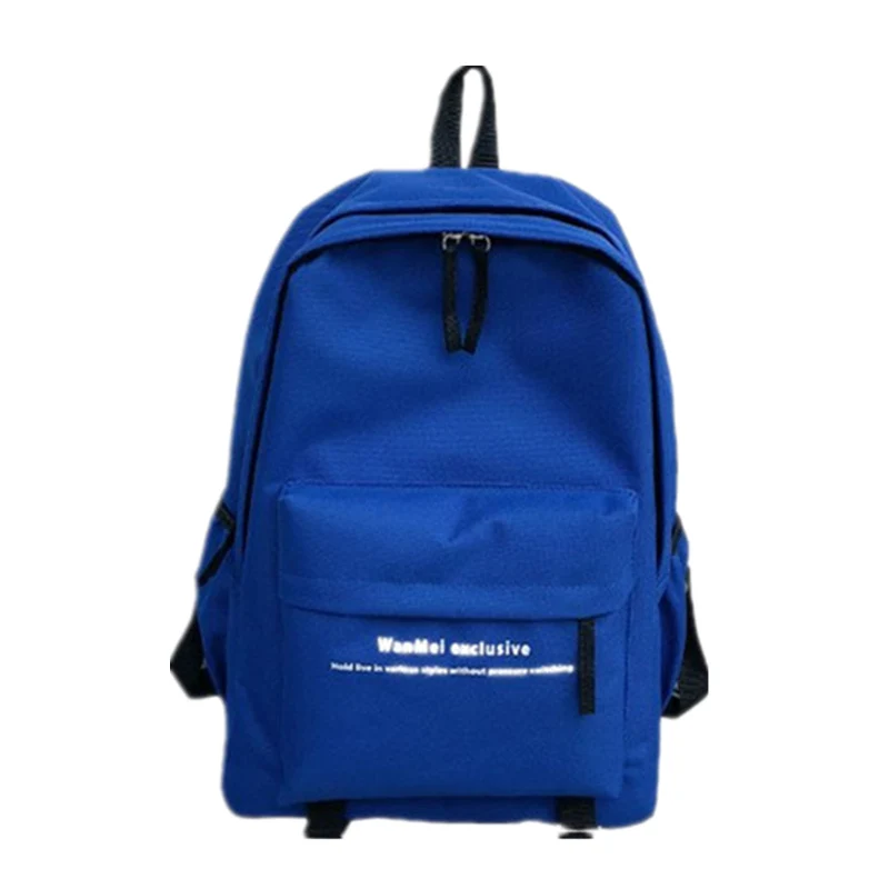 

2018 new style casual fashion simple college style pure color a variety of colors men and women Canvas Backpack