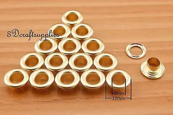 

eyelets metal with washer copper grommets gold round 80 sets 5mm H88