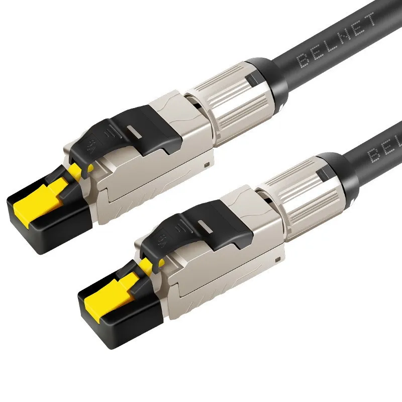 CAT6A CAT7 8 экранированная Хрустальная головка FTP RJ45 коннектор металлическая