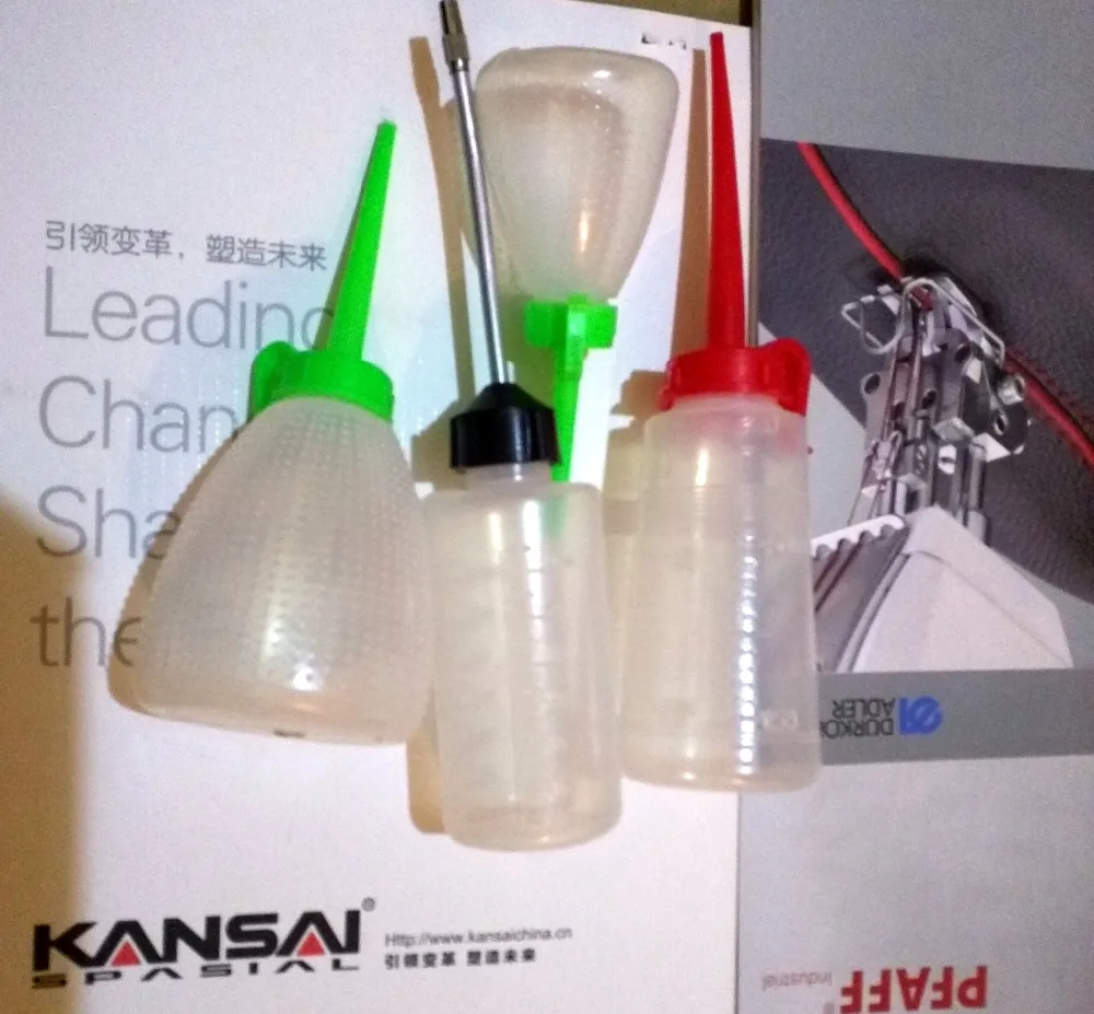 

2PCS KANSAI Sewing Machine Oiler Oil Can Empty Singer, Brother, Consew, Juki ,PEGASUS, PFAFF, SEIKO YAMAOTO ,TAJIMA ADLER