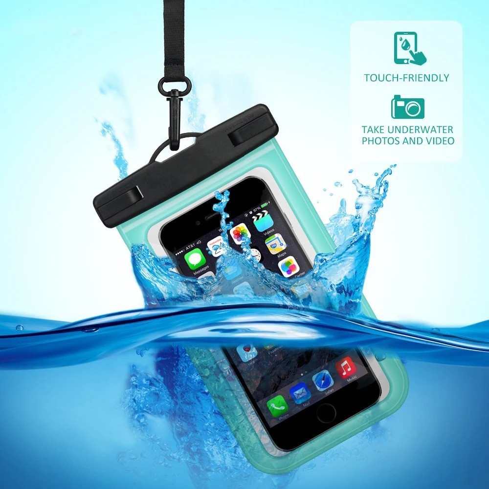 

Outdoor Diving Bag Men & Women Fingerprint Unlocking Mobile Phone Waterproof Pocket 6 Inches Touch Screen Floating Swmming Bag