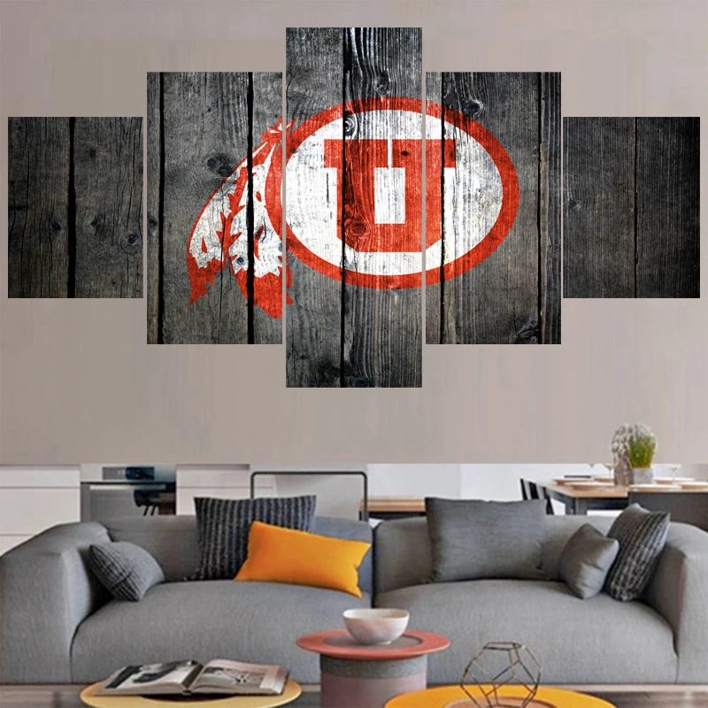 Sport Logo Utah Utes University Team Paintings Modern Home Decor