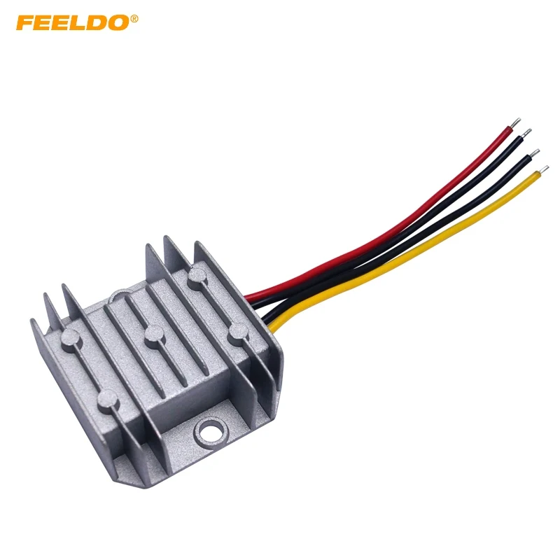 FEELDO 1Pc Cars Trucks DC24V To DC12V 10A 120W Converter Transformer Regulator Special For Car Radio Head Unit Installation | Автомобили и