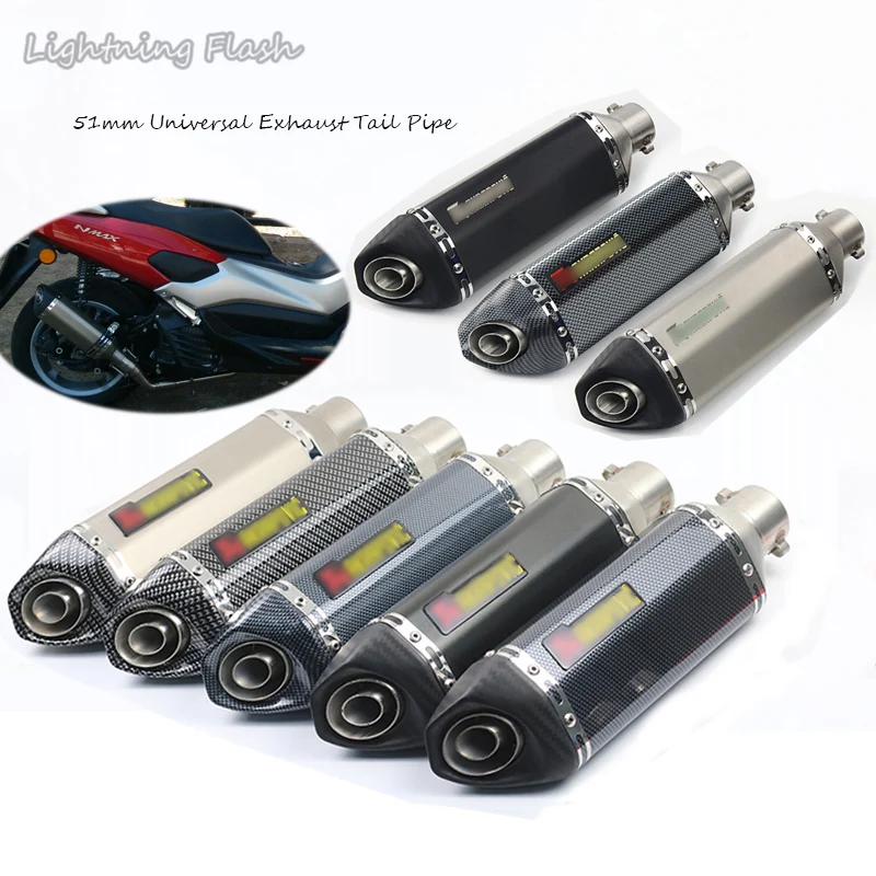 Universal Motorcycle Exhaust Tail Pipe Escape Modified Stainless Steel