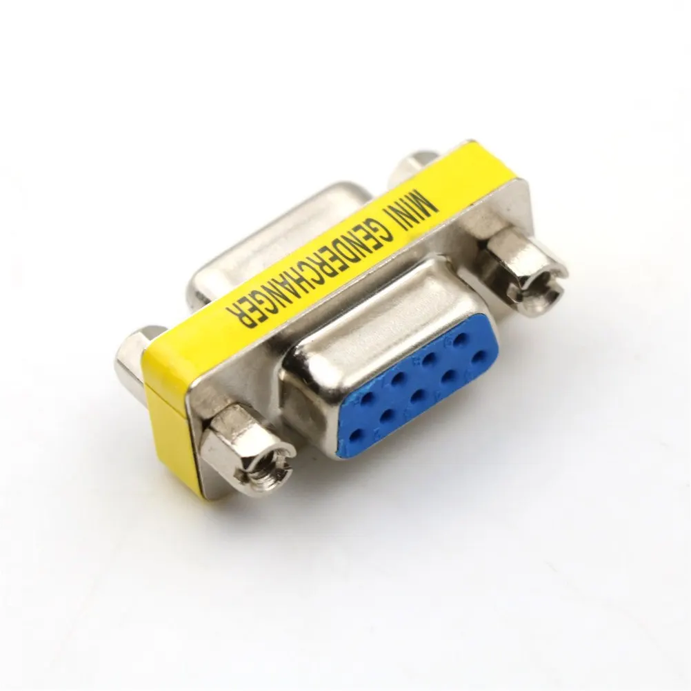 1 шт 9 Pin RS 232 DB9 женский безобрывный кабель Пол смены муфта адаптер оптовая
