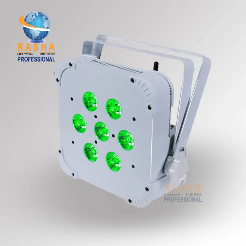 

Rasha Hex 6in1 RGBAW+UV Built in Wireless LED Flat Par Profile,LED Flat Slim Par Can,Disco DMX512 Stage Light