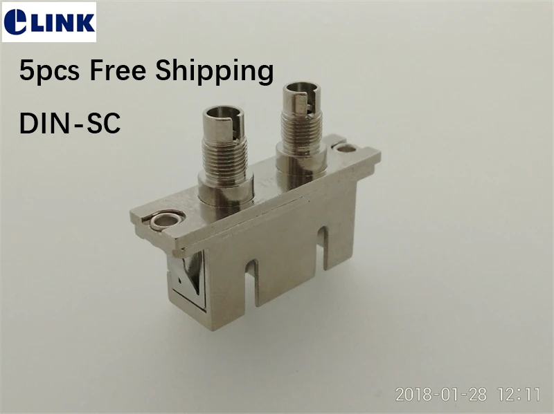 DIN-SC hybrid duplex fiber adapter female to female connector SM MM metal housing coupler ftth IL 0.2dB free shipping 5pcs