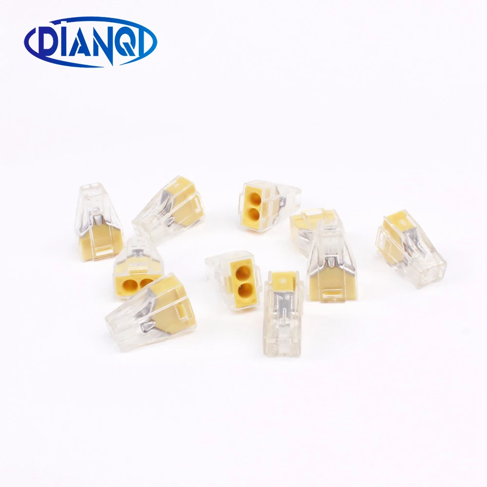 

10pcs PCT-102 Push wire wiring connector For Junction box 2 pin conductor terminal block wire connector 773-102 Free shipping