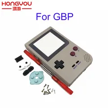 Capa plástico para nintendo gameboy, substituição de console cinza