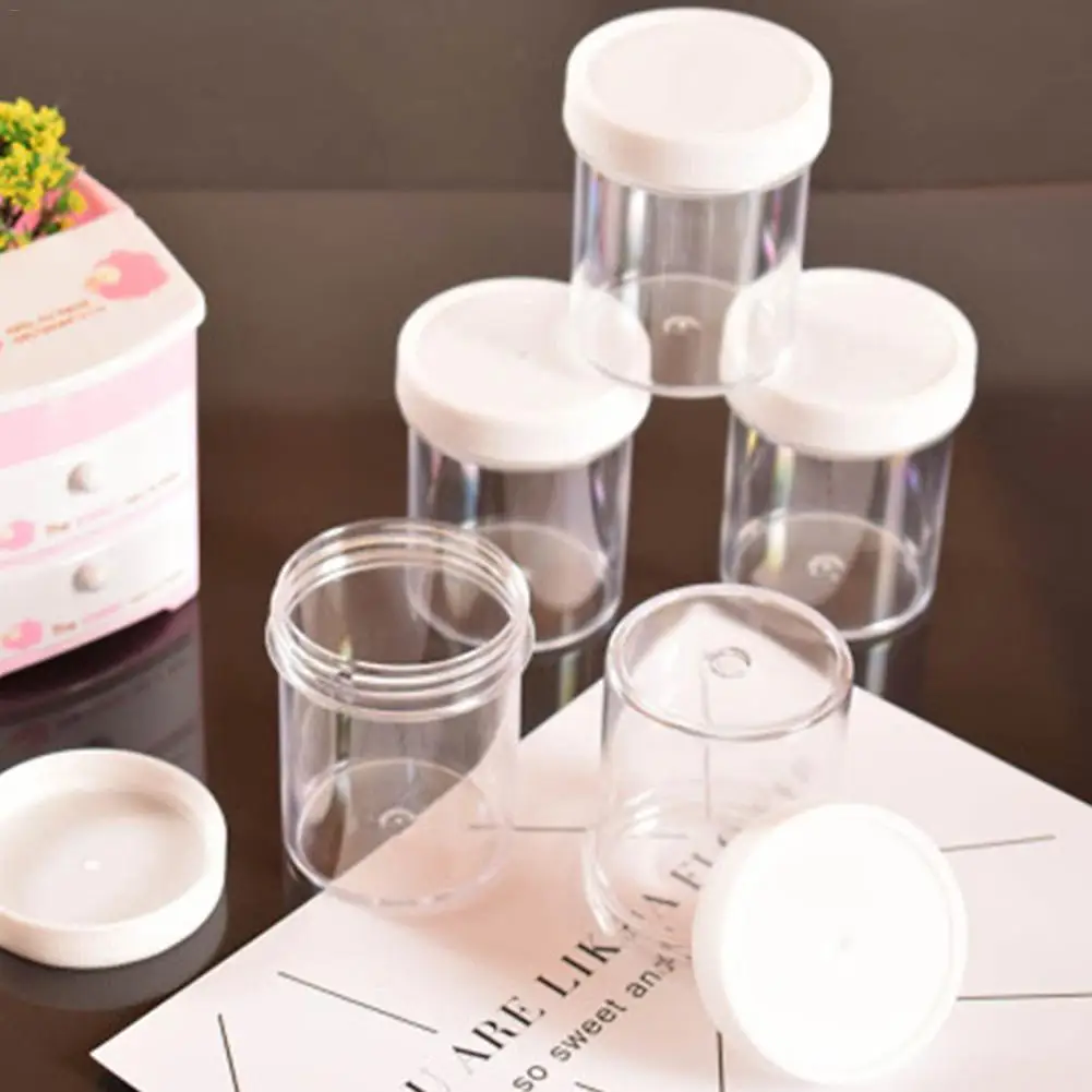 

120/150ml PET Container Round Clear Jar Pot Storage Bottle For DIY Slime Clay Makeup Cosmetic Cream Nail Box Square With Lid