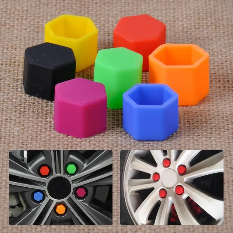 BeiShuo New Car Styling 20pcs 17MM Wheel Caps Screw Cover Hub Caps Nut Cap Bolt Exterior