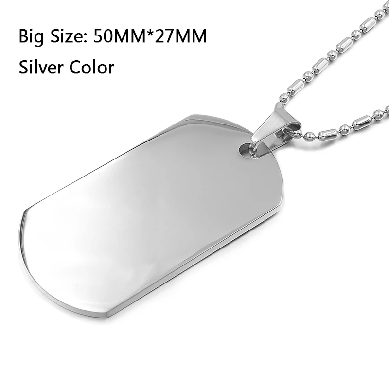CHIMDOU Dog Tag нержавеющая сталь кулон ожерелье Военные солдаты металлические штамповки Заготовки бирки KJP08