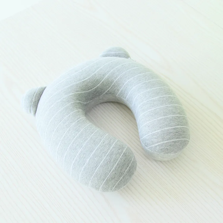 Light gray Мультяшная u-образная эргономичная подушка с защитой для шеи отскок пены памяти подушки забота о здоровье подголовник для офиса полета автомобиля Путешествия - Цвет: Light gray