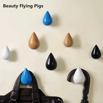 

Wood hanger Length Modern Coat Holder Housekeeper Hat Hanger Wall HookRound Cylinder Home Garden Decor Hangers