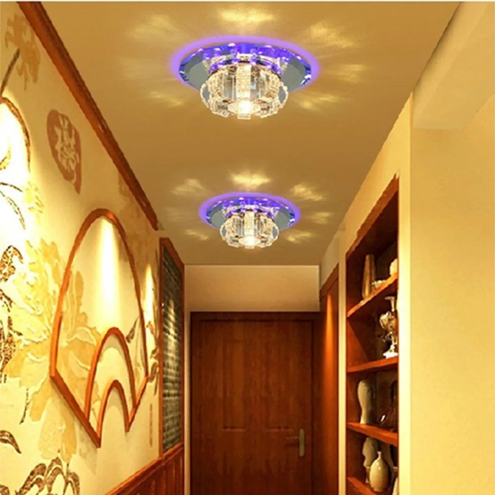 

dikale Modern Crystal LED Ceiling Lamp Ceiling Light Fixture Lighting Ceiling Lights For Kitchen Living Room Aisle Corridor