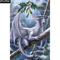 Полный квадратный 5D DIY алмазной живописи "дракон" Вышивка крестом мозаичный Декор для дома подарок CJ40