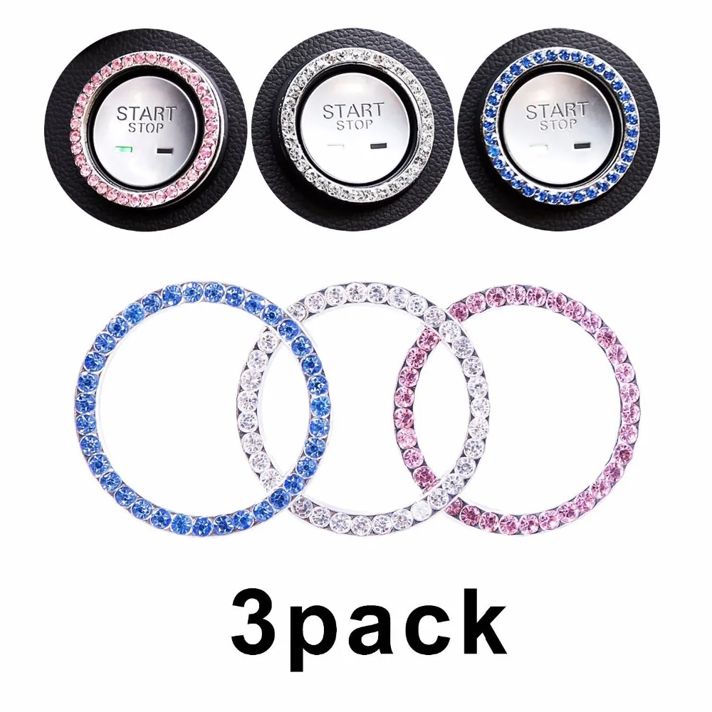 Bling for Car Interior Unique Gift for Women Blue Bling Car Decor Crystal Rhinestone Car Bling Ring Emblem Sticker Bling Car Accessories for Auto Start Engine Ignition Button Key & Knobs Bling for Car Interior Unique Gift for Women Blue Bling Car Decor Crystal Rhinestone Car Bling Ring Emblem Sticker Bling Car Accessories for Auto Start Engine Ignition Button Key & Knobs