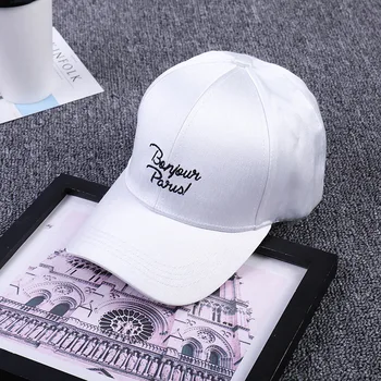 

Korean Embroidery Concise Baseball Woman Summer Go On A Journey Sunshade Curved Peaked Cap Male Silks Hats bone hat casquette