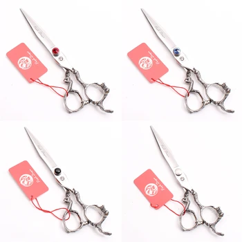 

Z9100 6" Japan 440C Purple Dragon Professional Human Hair Scissor Hairdressing Shears Cutting Shears Dragon Handle Free Shipping