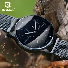 Bestdon Мужские механические часы автоматические полностью стальные водонепроницаемые черные часы модные трендовые светящиеся швейцарские роскошные брендовые