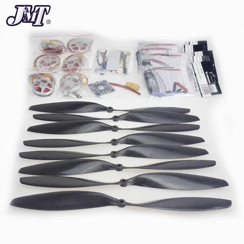 

JMT 14x4.7 3K CF Propeller CW CCW 1447 + HOBBYWING Platinum 30A ESC 750KV Brushless Motor ESC Connection Board XT60 T Plug