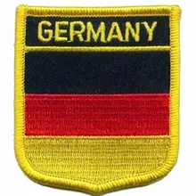 Германия нашивка с символикой страны, сделанные из саржи с вышивка контуров оверлоком и утюгом на подложке и принимаем индивидуальные заказы; MOQ50pcs штуки