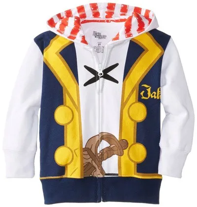 Детская куртка для мальчиков Jake and the Neverland Pirates/Monster University/TOY3 для мальчиков пальто с капюшоном Топ пиджаки трек костюмы