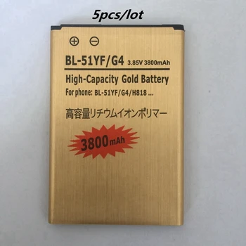 

5pcs/lot for LG G4 Battery BL-51YH 3800mAh Replacement Rechargeable Battery for LG G4 H811 H810 VS999 V32 VS986 LS991 F500 F500S