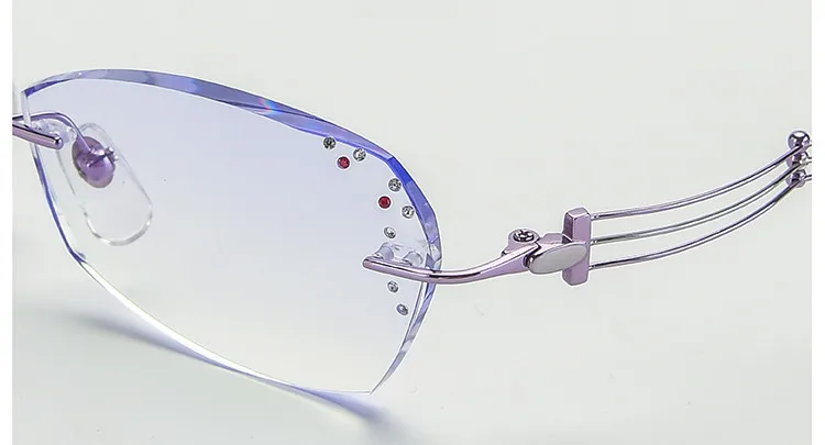Титановые очки для женщин без оправы по рецепту для чтения близорукость прогрессивные очки кошачий глаз Desgined очки 82064