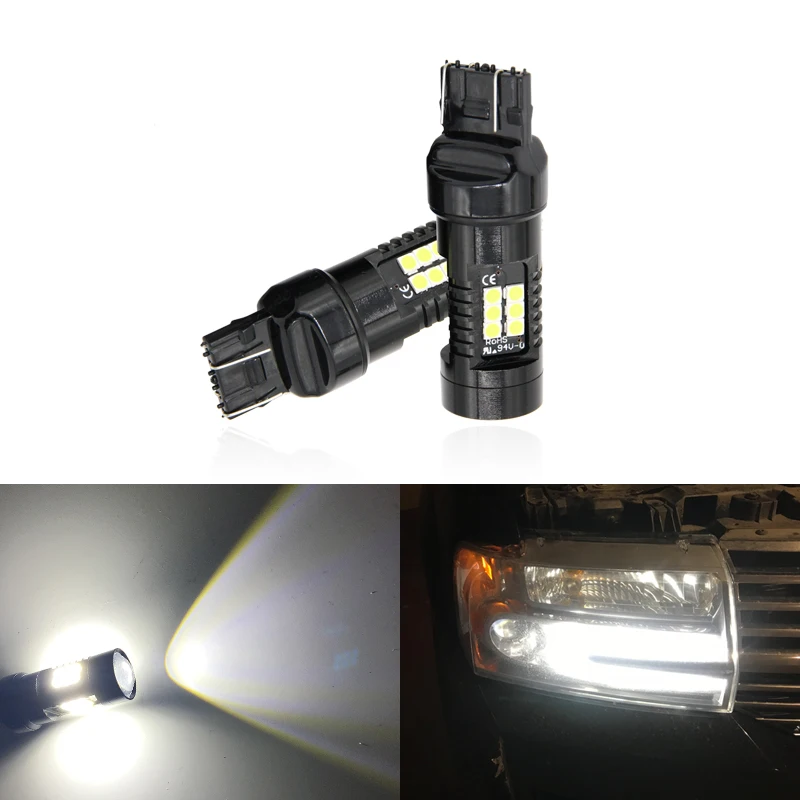 2 шт. Автомобильные светодиодные лампы T20 7443 W3x16q W21/5W 7443LL 3030 21 SMD SMD|Сигнальная лампа|