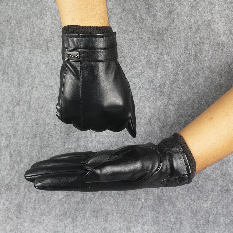 Longkeader Новые однотонные ветрозащитные перчатки теплые осенние зимние мужские перчатки удобные черные перчатки для сенсорного экрана варежки для мужчин