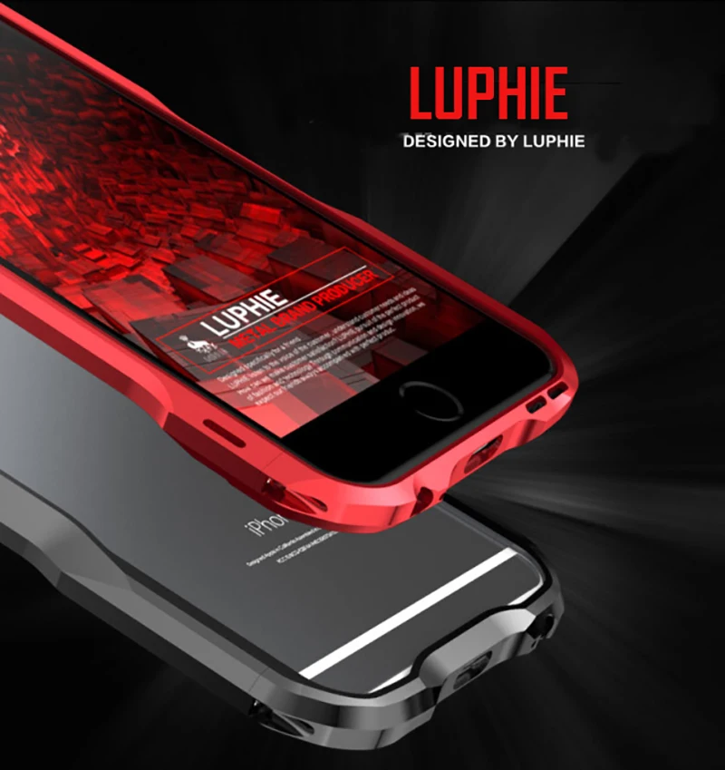 Металлический бампер Luphie для iPhone 6, 7, 8, XS Max, металлический корпус из алюминиевого сплава, чехол для Apple iPhone 6S Plus, 5,5 дюймов, защитный чехол