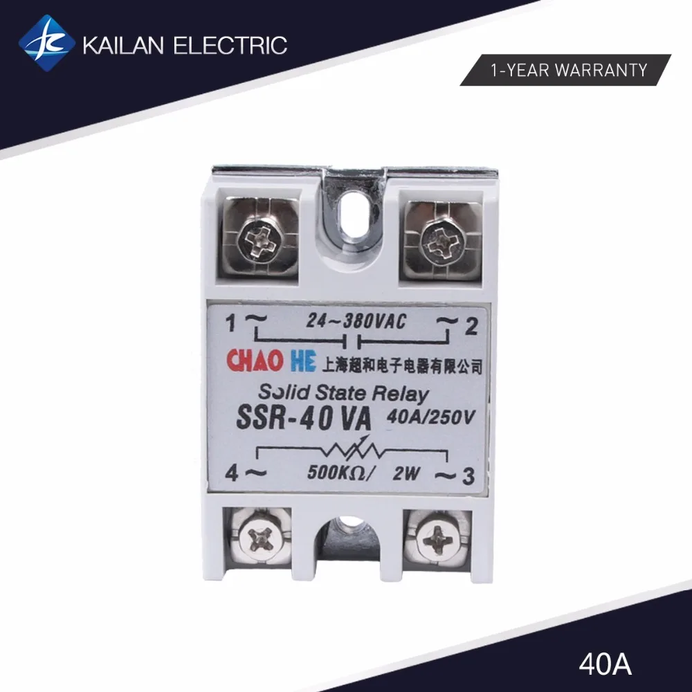 SSR 40 VA Solid State Relay AC 40A Low Power 24 380V 5 60VDC relay 220v