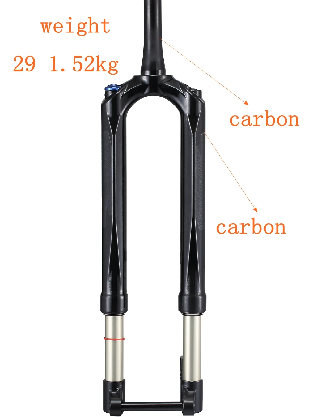 

Racework RS1 ACS Solo Air 29 100 Predictive Steering Suspension Bicycle carbon Fork with Accelerator