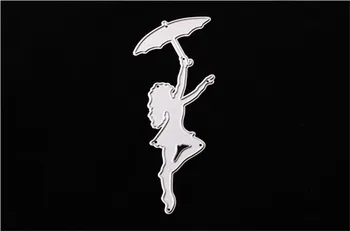 Girl umbrella Metal Cutting Dies Stencil DIY Scrapbooking Decorative Craft Photo Album Embossing Folder Paper Crad