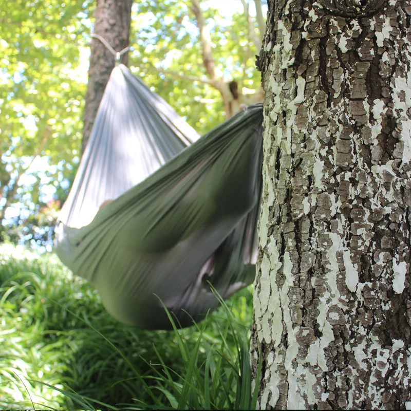 Hammock for Camping Single Double Hammocks Gear For Outdoors Survival Travel Portable Lightweight Parachute Nylon Many Colors