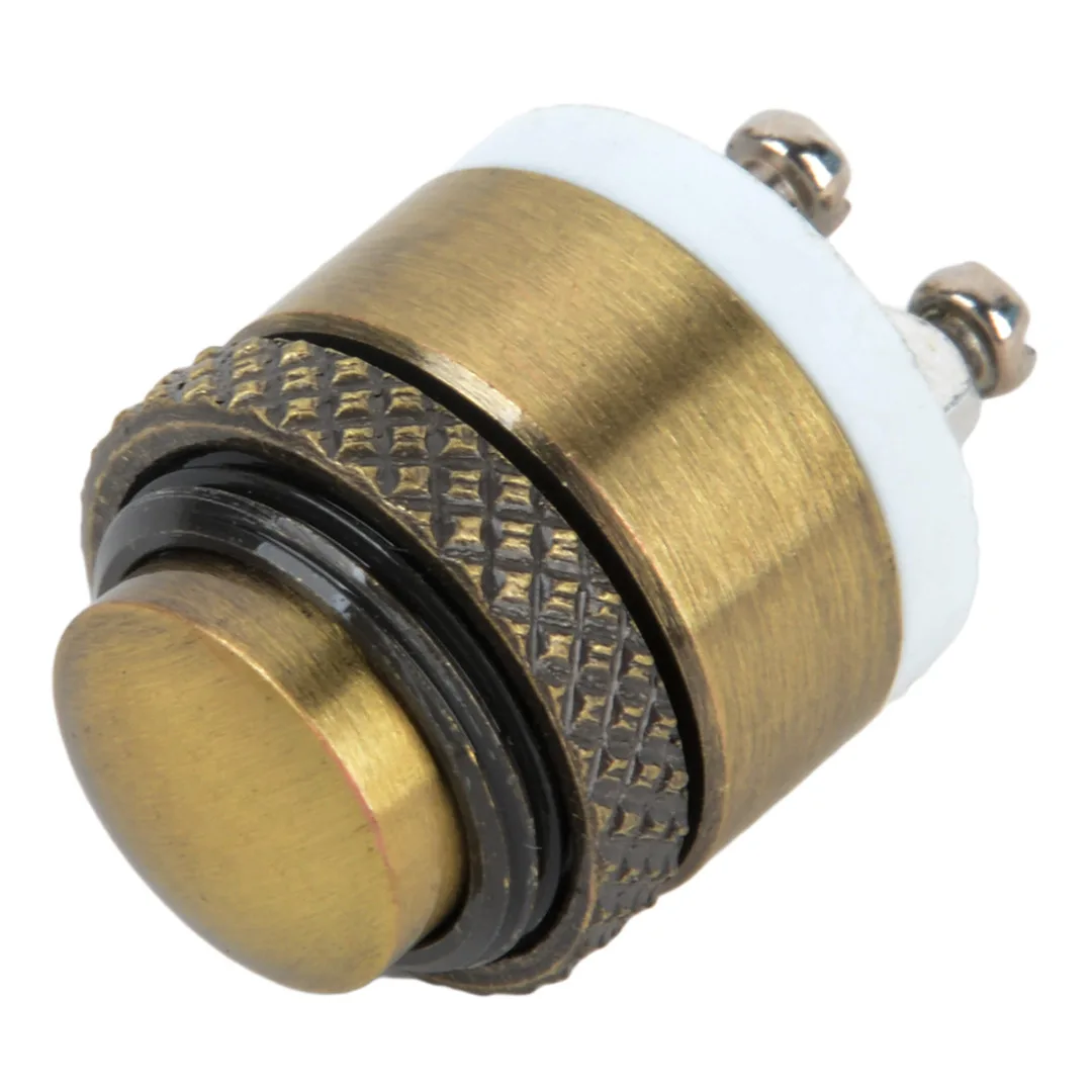 1pcs Mayitr 16mm Brass Metal Momentary Push Button Household Door Bell Doorbell Switch 1.6 x 2.7cm