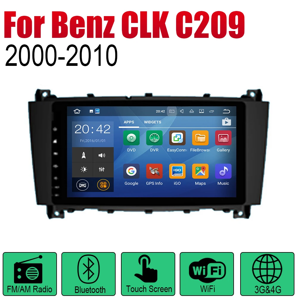 Sale Auto Player GPS Navigation For Mercedes Benz CLK Class C209 A209 2000~2010 NTG Car Android Multimedia System Screen Radio Stereo 1