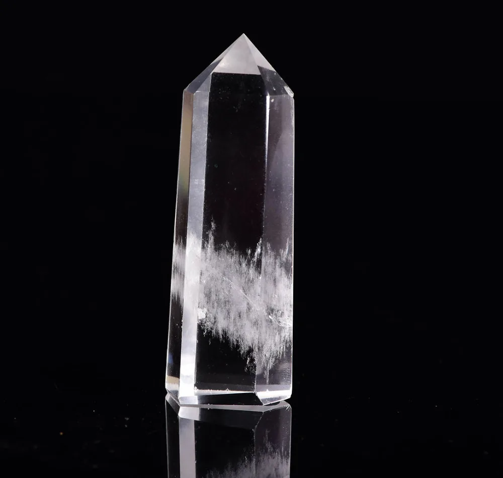 

1pcs Natural Rock Clear Quartz Crystal Point Stone Wand Healing Mineral Specimen